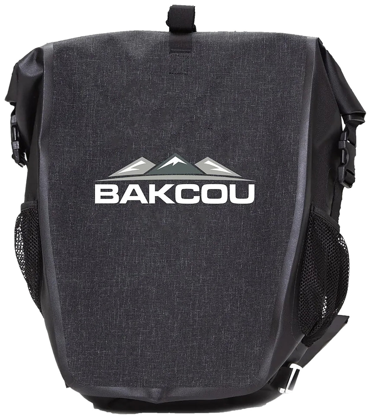 Bakcou Waterproof Pannier Bags for E-Bikes Black Heavy Canvas Fabric 2 Bags 1221 Cubic Inches Each