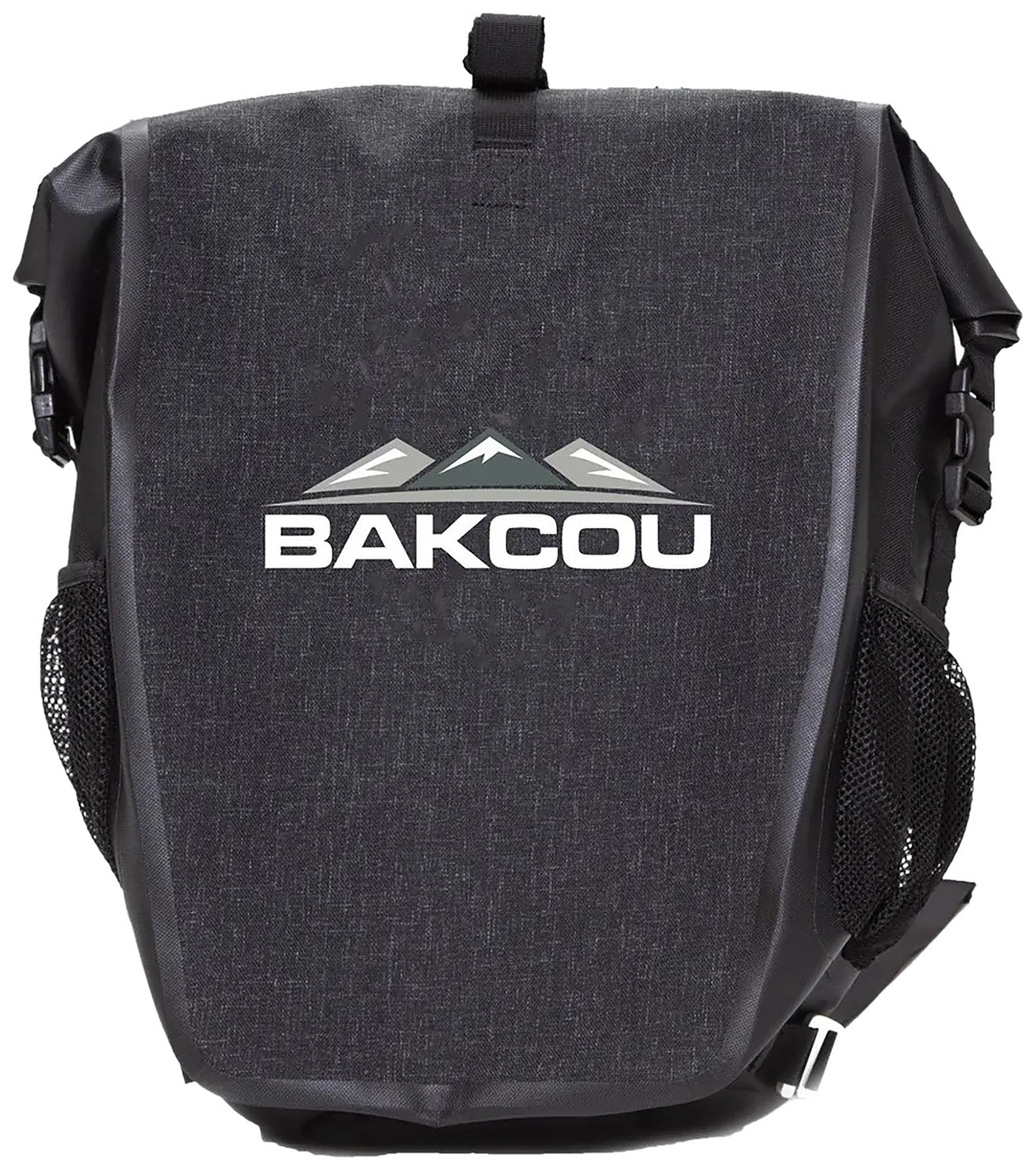 Bakcou Waterproof Pannier Bags for E-Bikes Black Heavy Canvas Fabric 2 Bags 1221 Cubic Inches Each