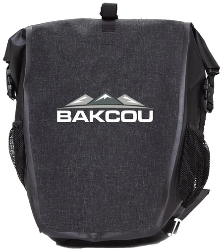 Bakcou Waterproof Pannier Bags for E-Bikes Black Heavy Canvas Fabric 2 Bags 1221 Cubic Inches Each