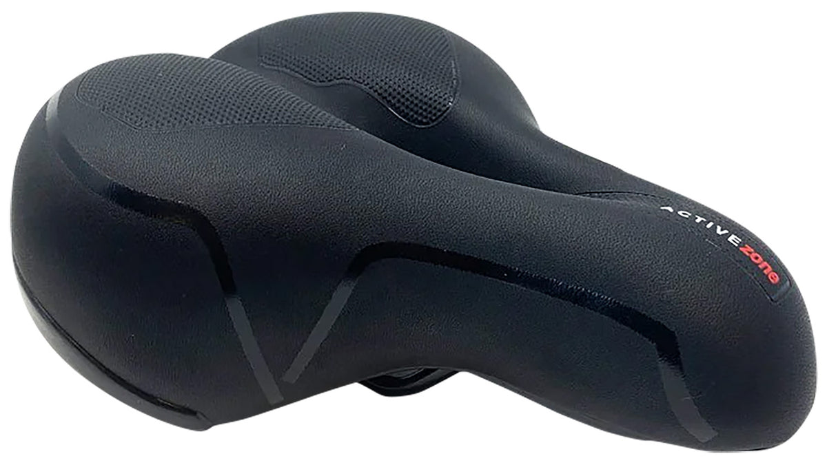 Bakcou Universal Fit Oversized E-Bike Comfort Seat Black Faux Leather Cushioned Saddle