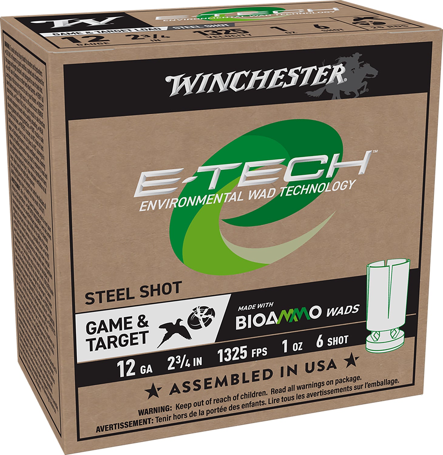 Winchester WCL12S6 E-Tech                                                                                                                                                                                                          12 Gauge 2.75" 1oz 6 Sh