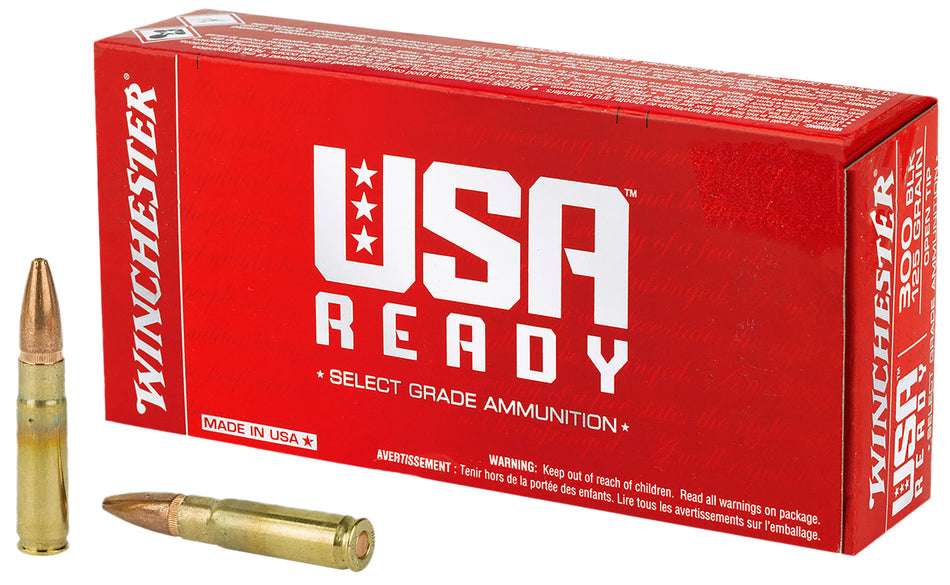 Winchester 6.8 Remington SPC  115 grain Full Metal Jacket Open Tip ammunition