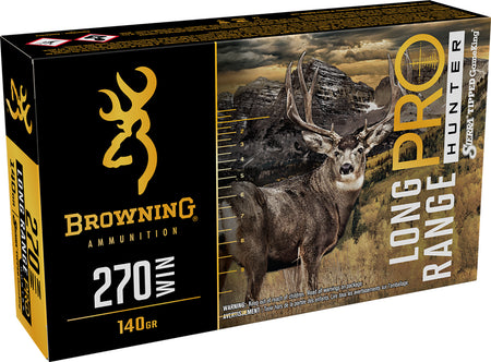 Browning .270 Winchester Long Range Pro 140 grain Sierra Tipped GameKing boat-tail ammunition