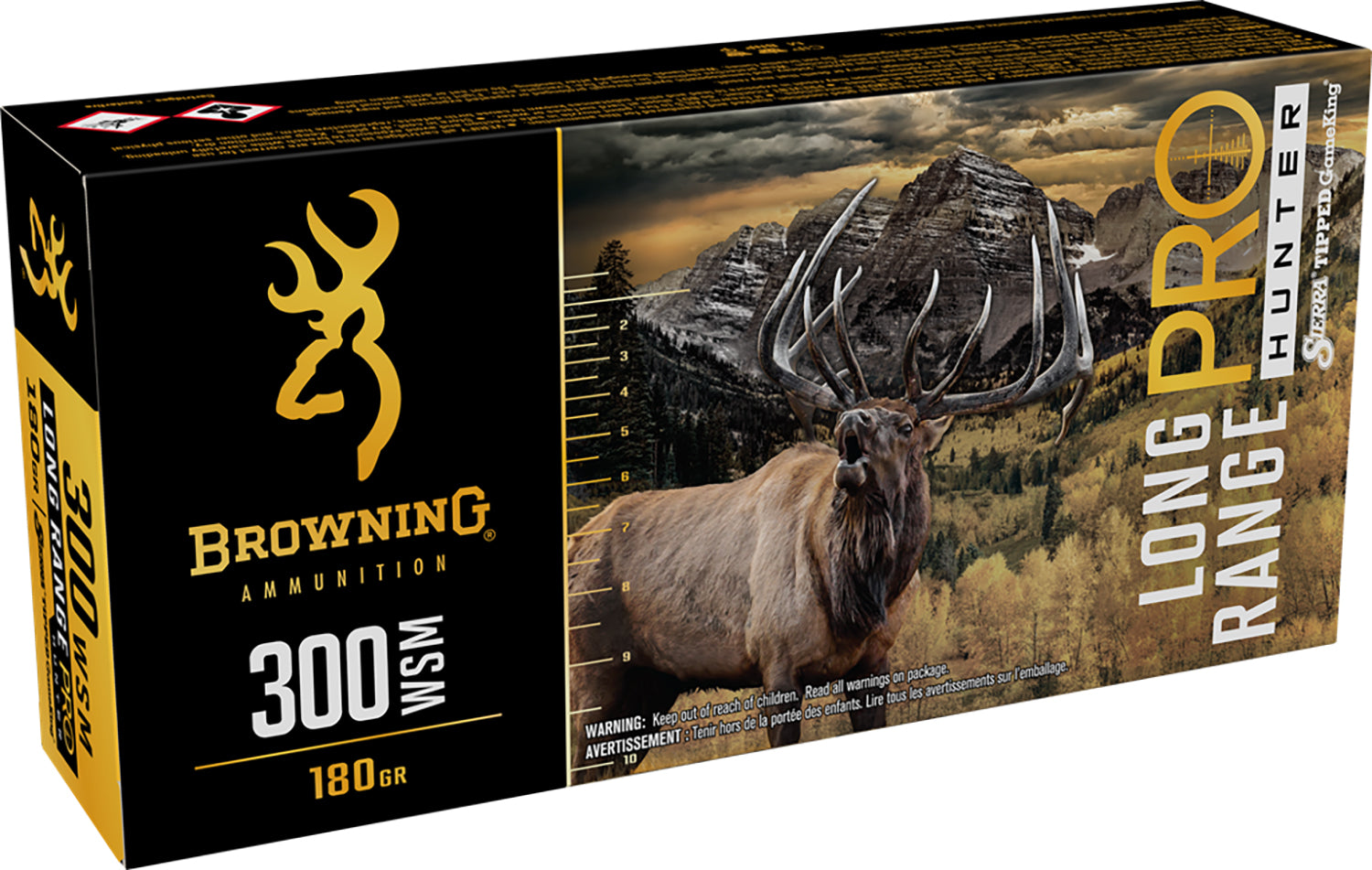 Browning .300 WSM Long Range Pro 180 grain Sierra Tipped GameKing boat-tail ammunition