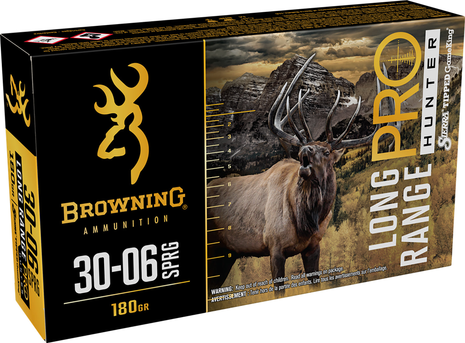 Browning .30-06 Springfield Long Range Pro 180 grain Sierra Tipped GameKing boat-tail ammunition