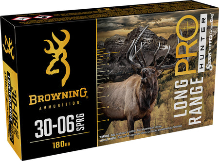 Browning .30-06 Springfield Long Range Pro 180 grain Sierra Tipped GameKing boat-tail ammunition
