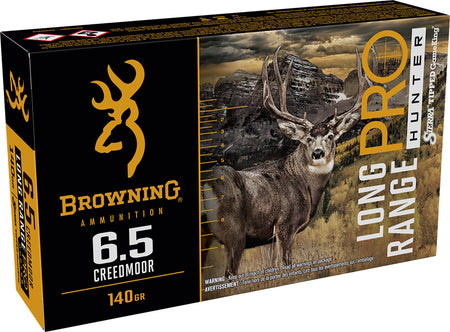 Browning 6.5mm Creedmoor Long Range Pro 140 grain Sierra Tipped GameKing boat-tail ammunition