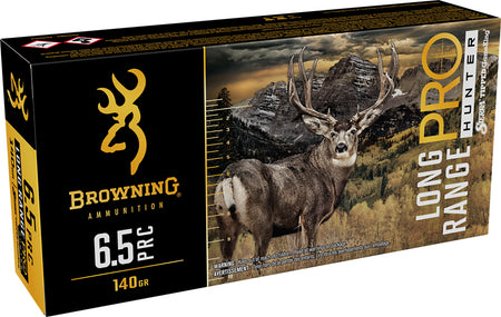 Browning 6.5 PRC Long Range Pro 130 grain Sierra Tipped GameKing boat-tail ammunition