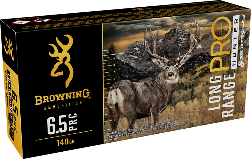 Browning 6.5 PRC Long Range Pro 130 grain Sierra Tipped GameKing boat-tail ammunition