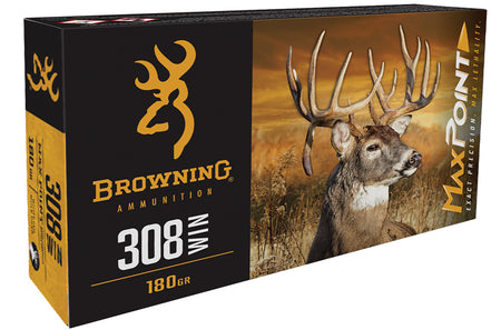 Browning .308 Win / 7.62x51mm Max Point 168 grain Polymer Tip ammunition