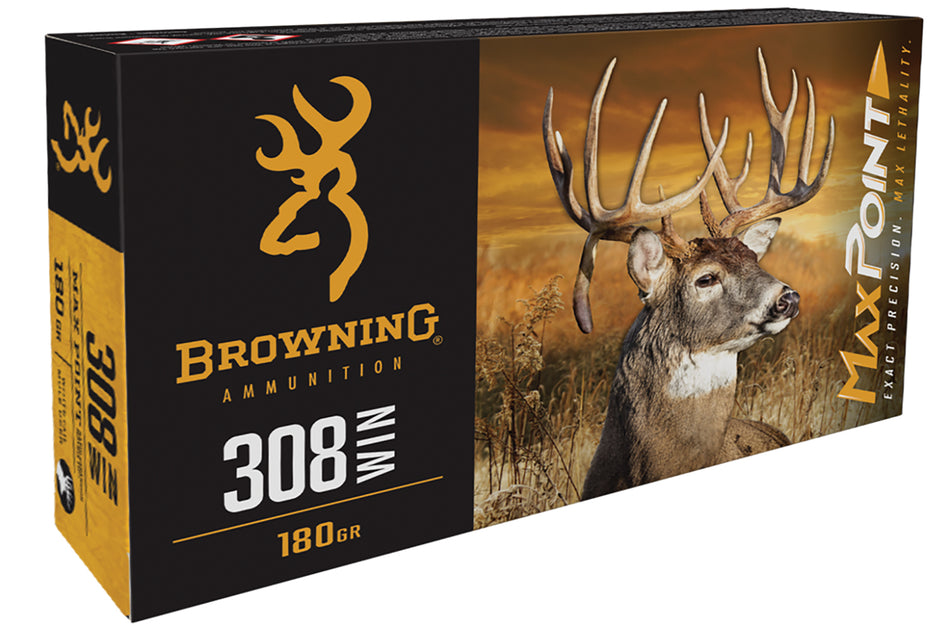 Browning .308 Win / 7.62x51mm Max Point 168 grain Polymer Tip ammunition