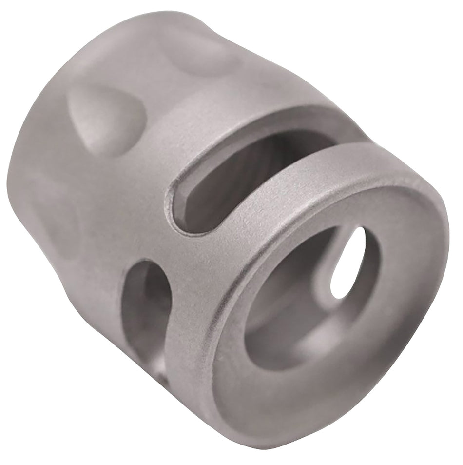True Precision Inc TPSMICROSS Satin Stainless Micro Compensator 9mm/380 ACP 1/2"x28