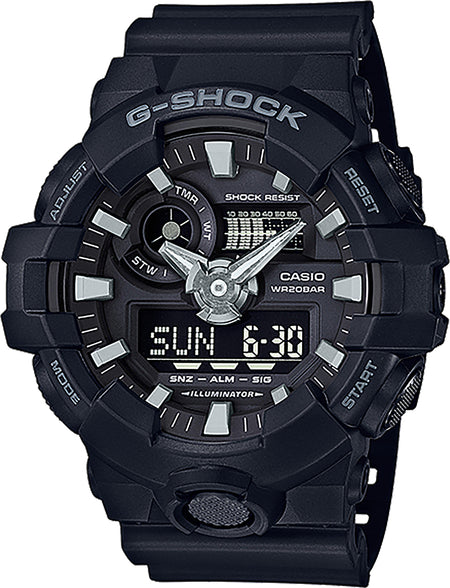GSHOCK GA7001B PREMIER GS FRNTBTTN SPR BLK