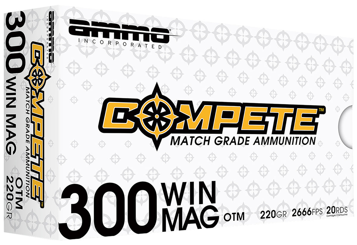 Ammo Inc .300 Winchester Mag Match 190 grain Boat Tail Hollow Point ammunition