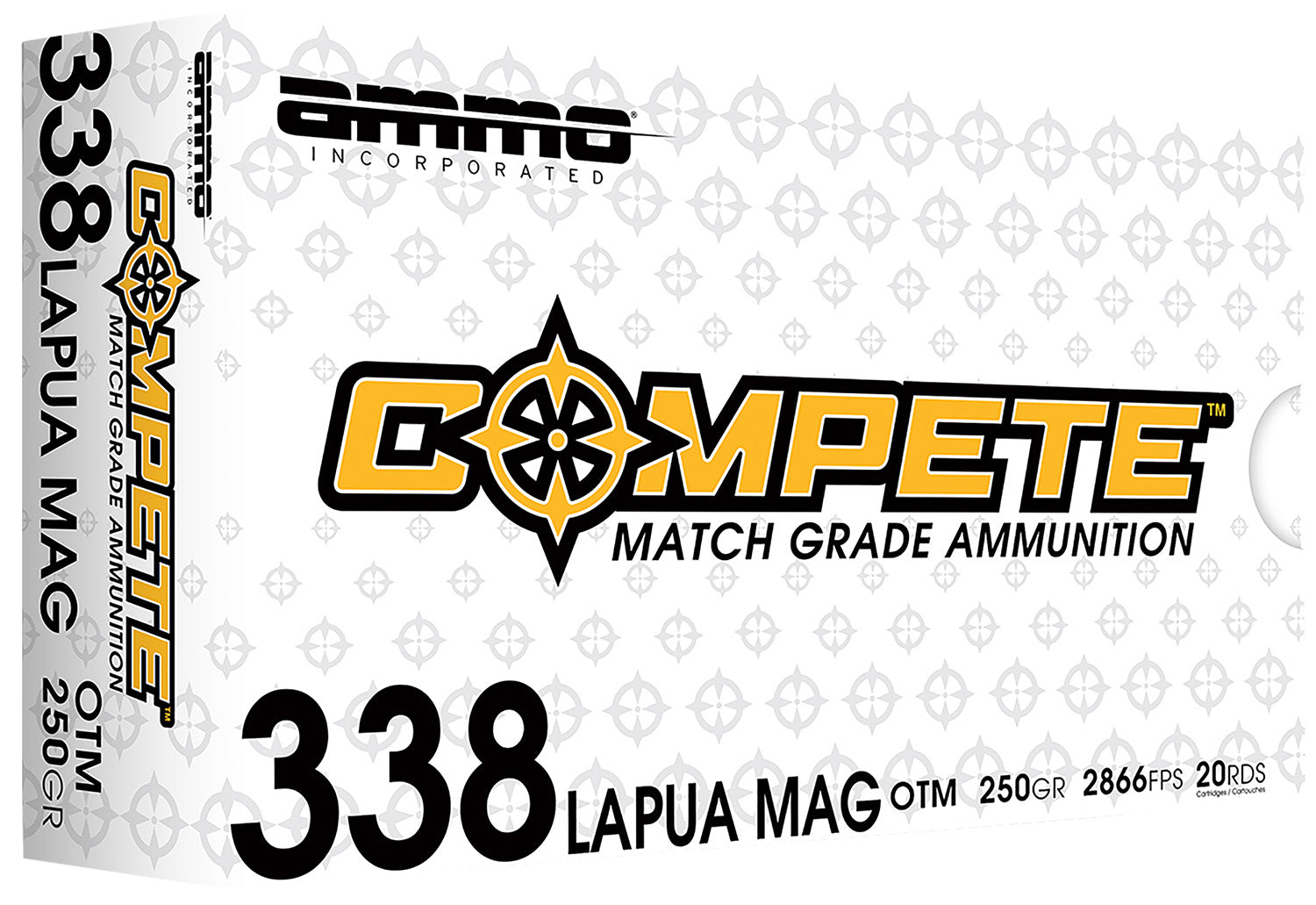 Ammo Inc .338 Lapua Magnum Match 250 grain Boat Tail Hollow Point ammunition