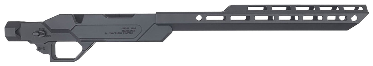 Sharps Bros SBC08 Heatseeker Matte Black Cerakote Chassis Stock Fits Ruger Precision Rimfire
