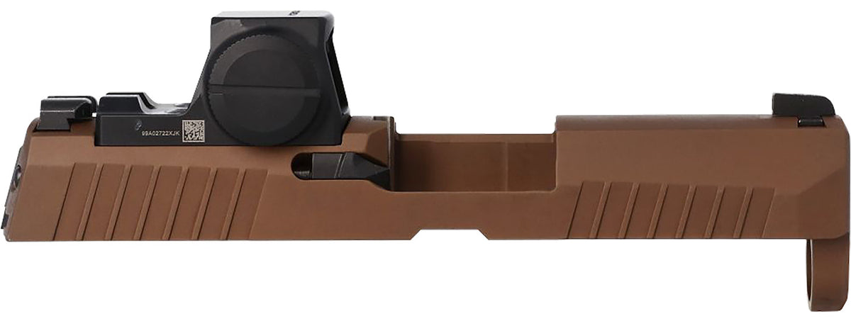 Sig Sauer 8901567 P320 Compact RXP Stainless Slide Assembly 9mm Luger Coyote Brown ROMEO-X Pro Standard Height Iron Sights