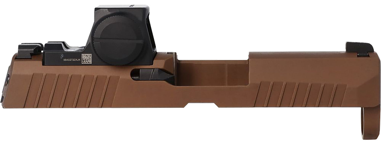 Sig Sauer 8901567 P320 Compact RXP Stainless Slide Assembly 9mm Luger Coyote Brown ROMEO-X Pro Standard Height Iron Sights
