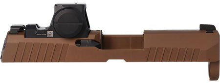 Sig Sauer 8901567 P320 Compact RXP Stainless Slide Assembly 9mm Luger Coyote Brown ROMEO-X Pro Standard Height Iron Sights