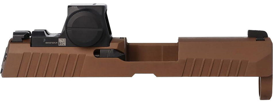 Sig Sauer 8901567 P320 Compact RXP Stainless Slide Assembly 9mm Luger Coyote Brown ROMEO-X Pro Standard Height Iron Sights