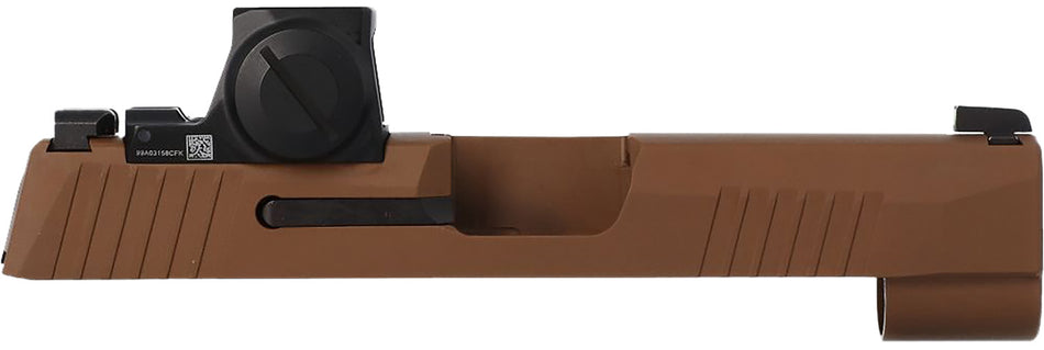 Sig Sauer P365XL Factory 3.7" 9mm Coyote Tan Cerakote Stainless Serrated Slide with ROMEO-X Optic