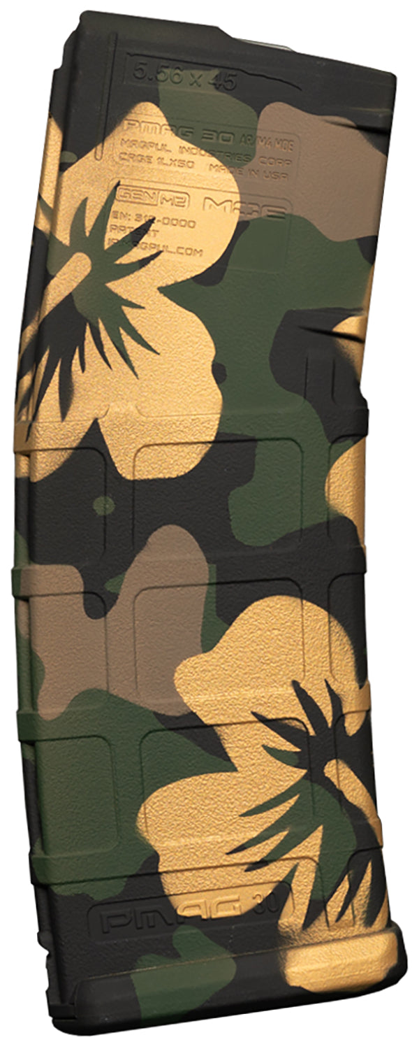 Weapon Works 228056 30rd PMAG GEN M2 MOE AR/M4 Polymer Magazine Aloha Woodland Camo
