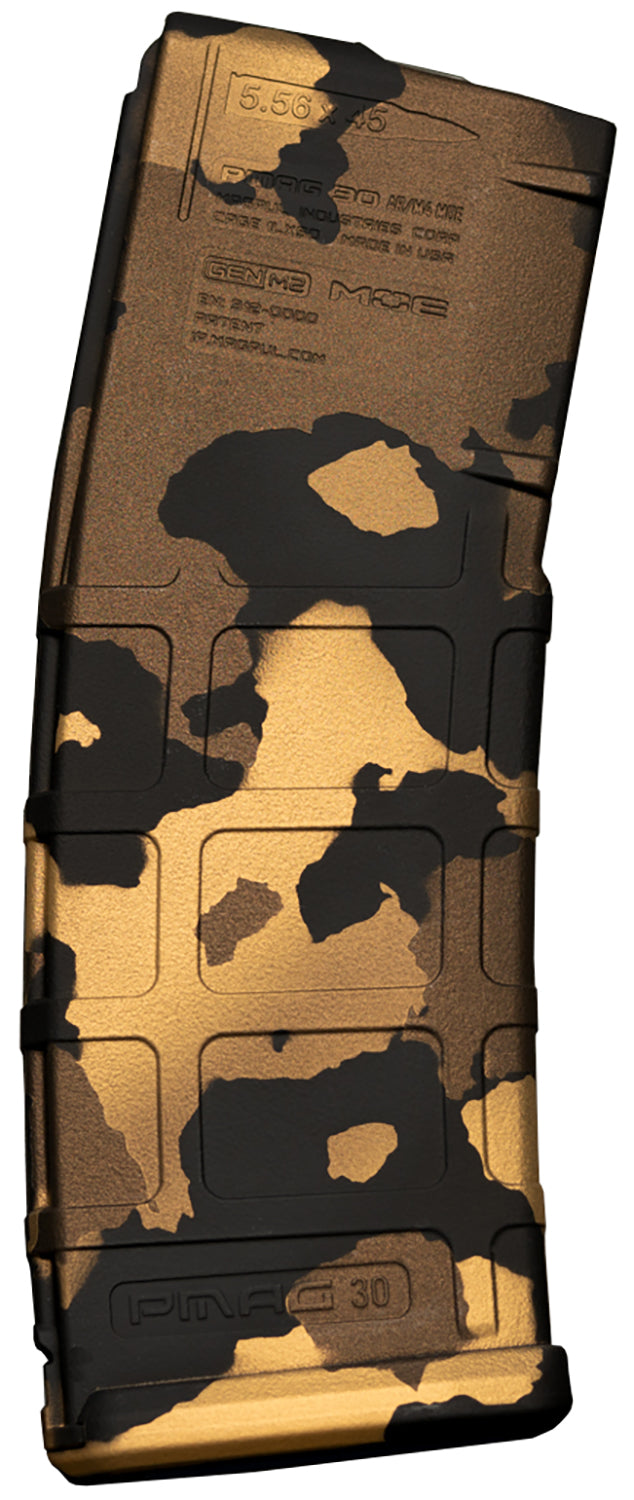 Weapon Works 228044 30rd PMAG GEN M2 MOE AR/M4 Polymer Magazine Gold Granite Finish