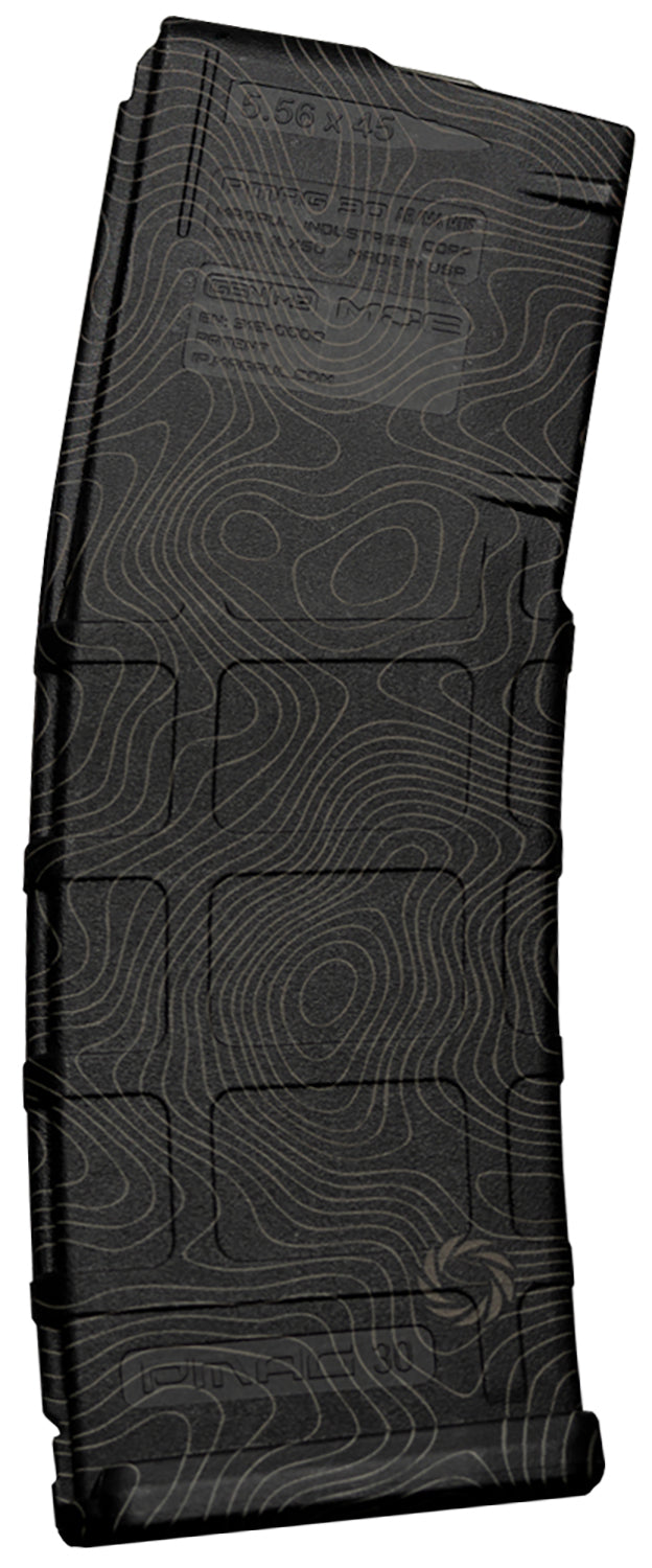 Weapon Works 228053 30rd PMAG GEN M2 MOE AR/M4 Polymer Magazine Laser Topo Print