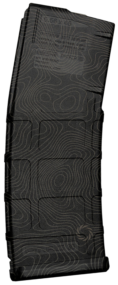 Weapon Works 228053 30rd PMAG GEN M2 MOE AR/M4 Polymer Magazine Laser Topo Print