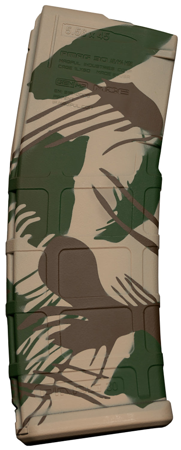 Weapon Works PMAG GEN M2 MOE 30rd AR/M4 Rhodesian Brushstroke Camo Polymer Magazine
