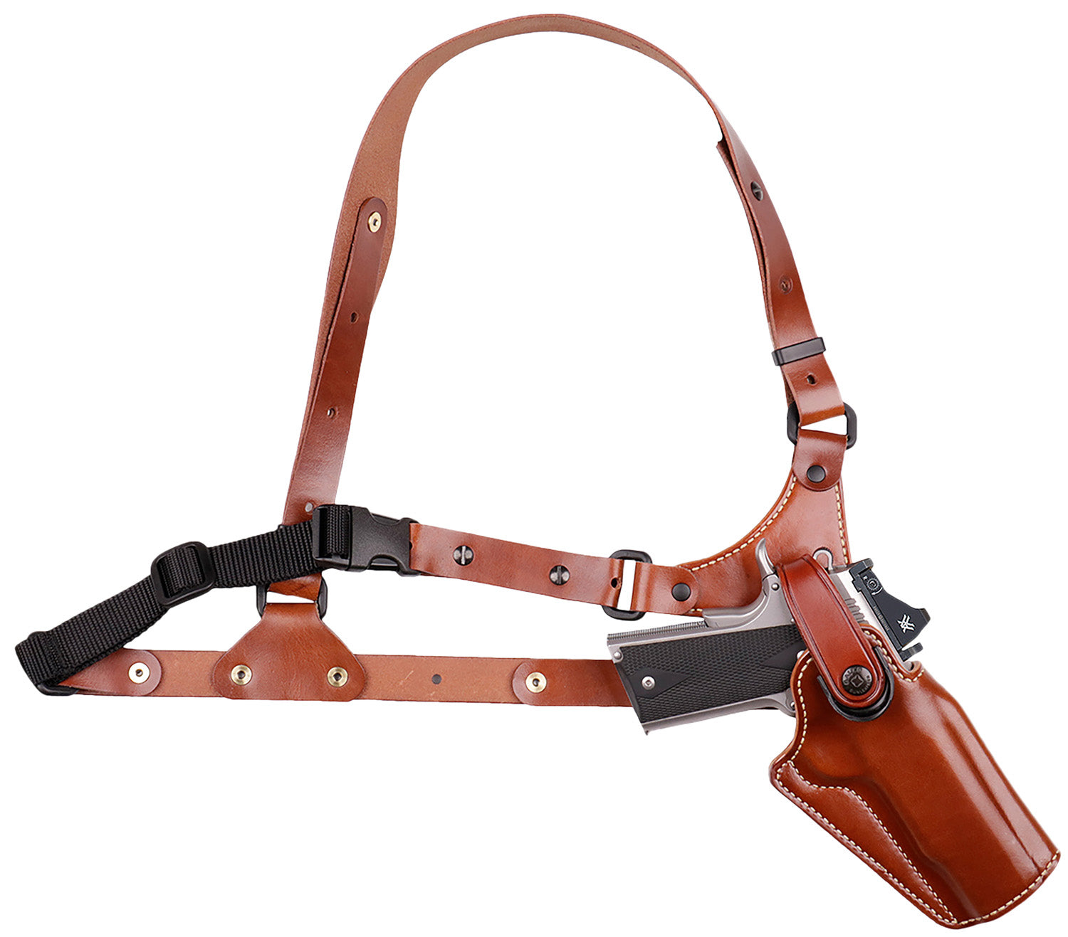 Galco GA228R Great Alaskan Hunting Chest Holster Tan Fits Glock 20/21 Up To 54" Chest RH