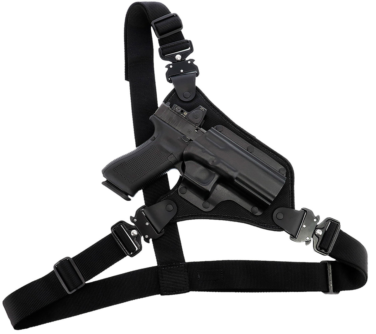 Galco HR186B High Ready Chest Carry Holster Black Nylon Foam Fits Ruger Alaskan 58" Chest