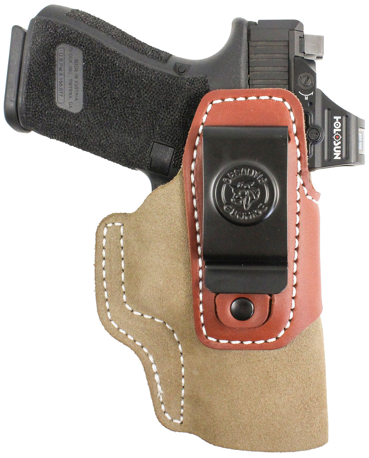 DeSantis 215NJE1Z0 Transit IWB Natural Kydex/Leather Fits Glock 26/27/33 Ambidextrous