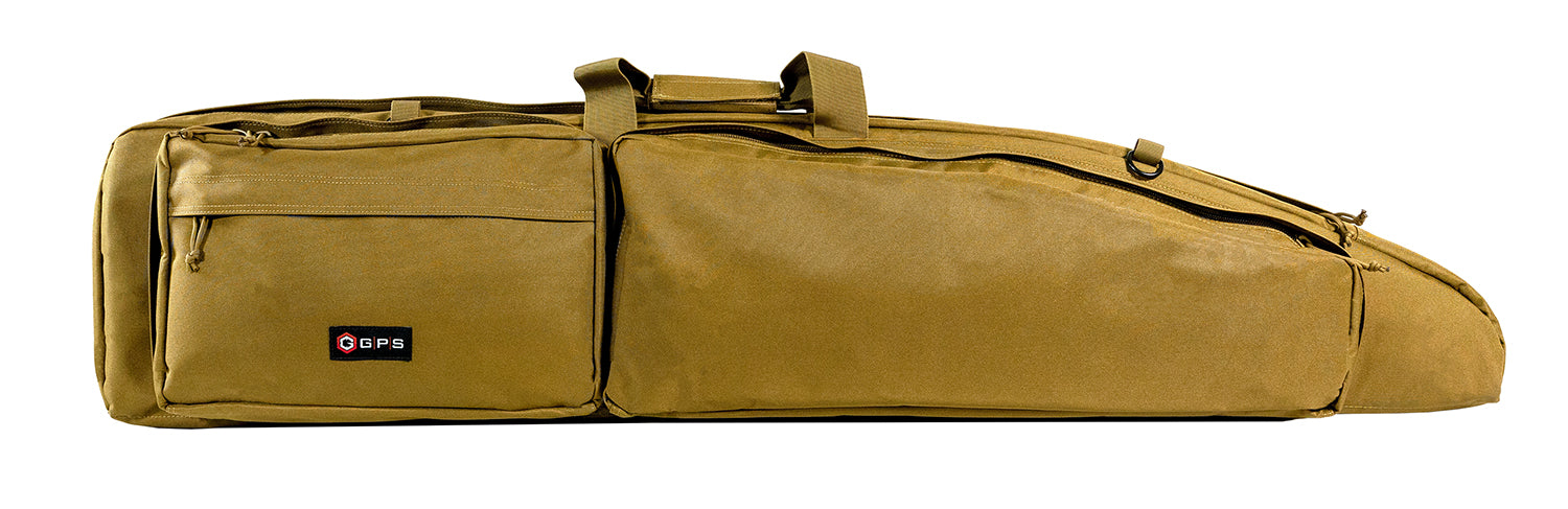 GPS GPSDBRC42TAN Double Bolt Rifle Case 42" Tan Removable Shoulder Strap with MOLLE Gear Pockets