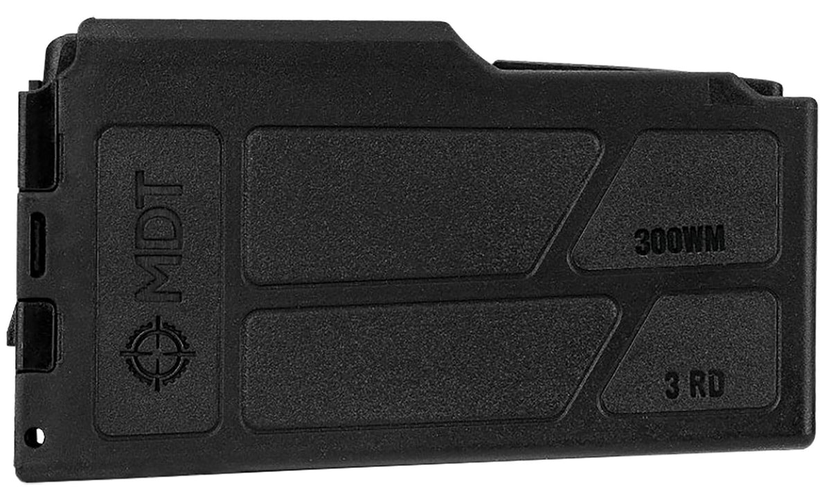 MDT AICS Pattern 3-Round .300 Win Mag Long Action Black Polymer Rifle Magazine