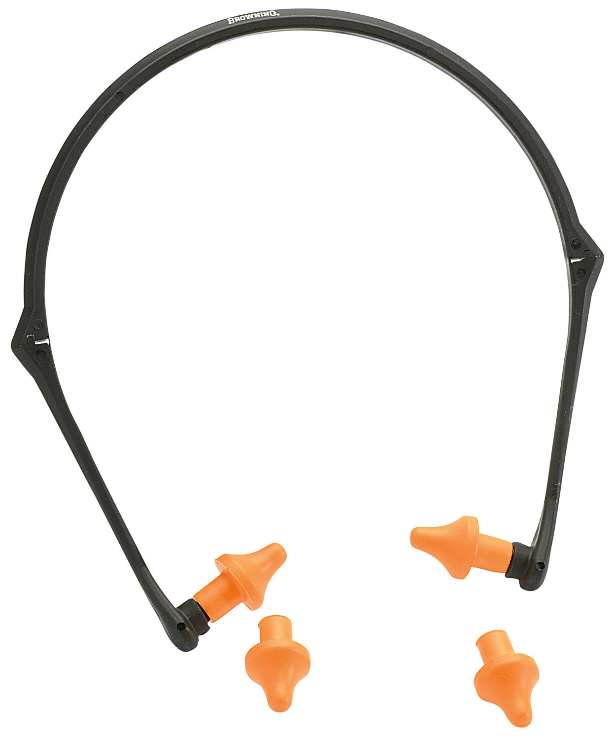 Browning Folding Banded Earplugs 22 dB Hearing Protector Black/Orange