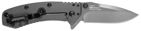Kershaw Cryo 2.75" Drop Point EDC Folder Gray TiN Coated 8Cr13MoV Blade, Gray PVD Stainless Handle