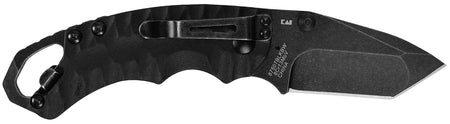 Kershaw Shuffle II 2.60" American Tanto EDC Folder BlackWash 8Cr14MoV Blade, Black GFN Handle