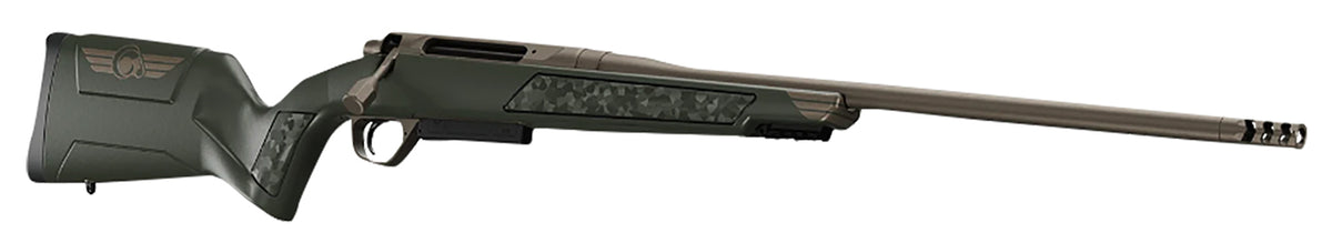 Christensen Arms 8011500700 Evoke Full Size 30-06 Springfield 4+1 22" Burnt Bronze Cerakote #4 Contour Threaded Barrel, Gray w/Bronze Logo Hybrid Hunter w/Picatinny Rail Synthetic Stock