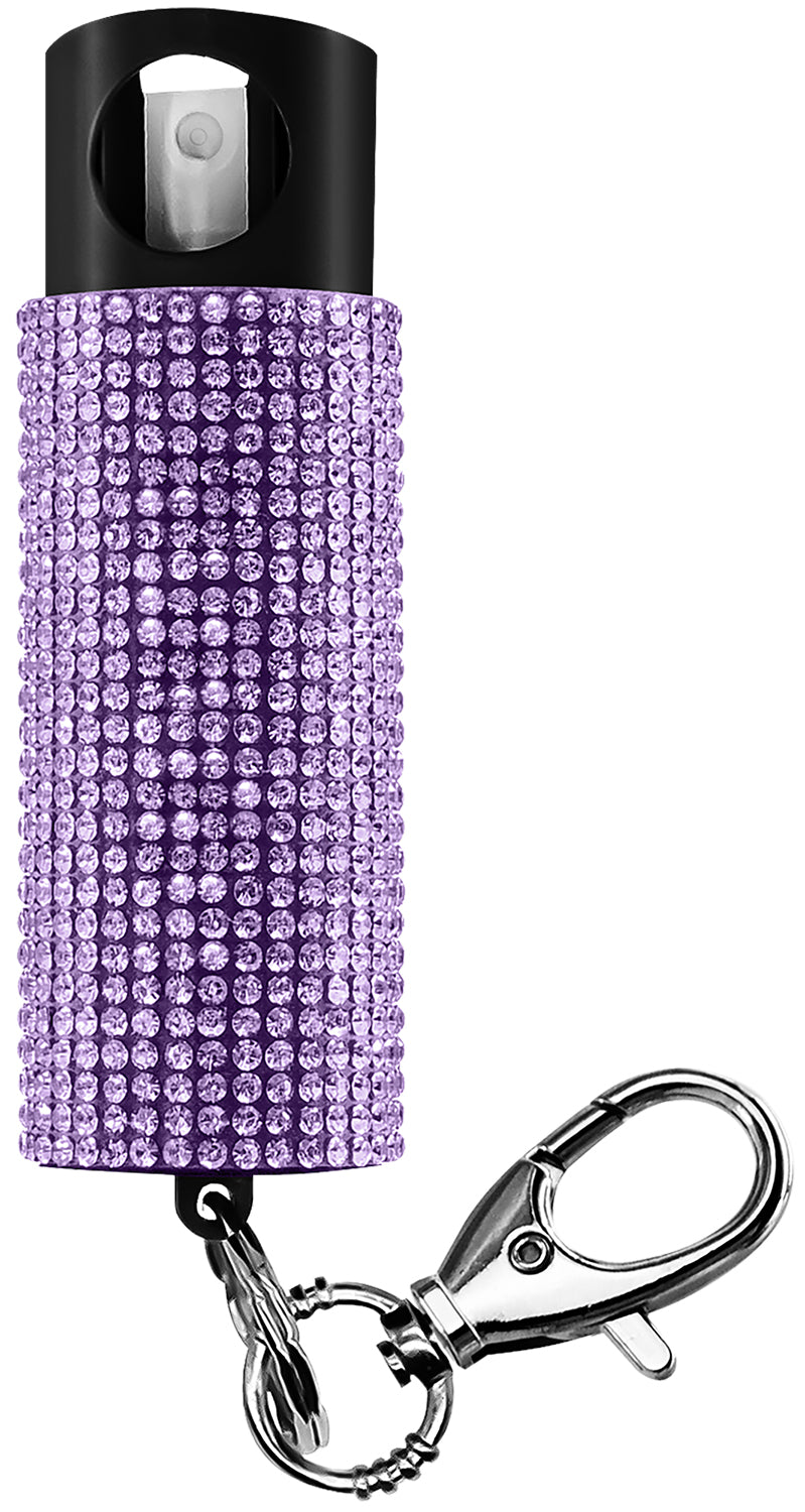 Guard Dog Security PSGDBOPR Bling-It-On OC/UV Pepper Spray 0.50 oz Purple 16 ft Range Keychain
