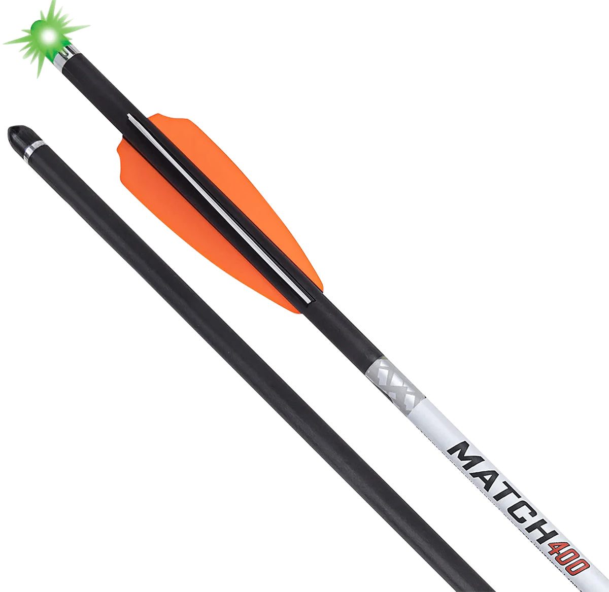 TenPoint Match 400 Lighted Carbon Crossbow Arrow 20 Inch Alpha Blaze .004 Green