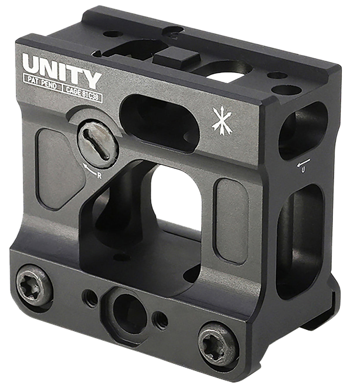 Unity Tactical FSTMICB FAST Micro Black Anodized Optic Mount Built-In BUIS