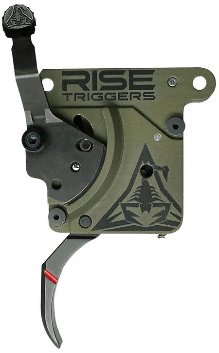 Rise Armament RA-740BC Reliant Black/Green Curved Trigger Rem 700 with Bolt Catch