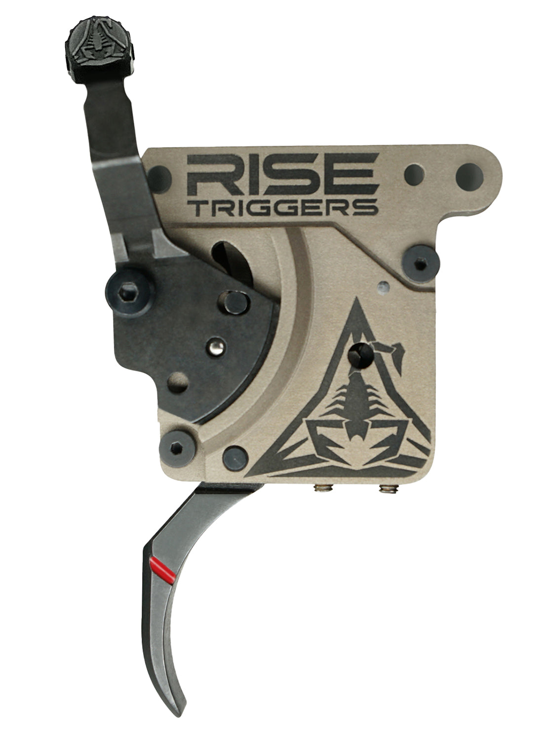 Rise Armament RA-735CBC Reliant Pro Black FDE Curved Trigger Adjustable Pull