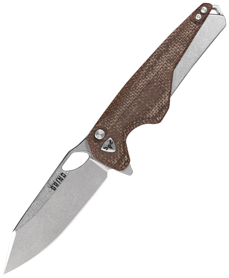 Southern Grind Hornet 3.30" Folding Sheepsfoot CPM MagnaCut Stonewashed Blade, 4.30" Natural Micarta Handle