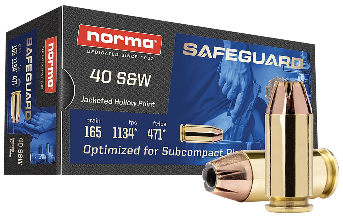 Norma Safeguard  Jacketed Hollow Point 165 Grain .40 S&W  810036151665