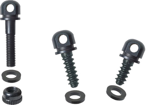 Outdoor Connection BO5 Black Steel Swivel Base Set – 7/8" McScrew, 1/2" & 3/4" Wood Screw Bases Included