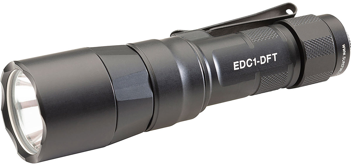 SureFire EDC1-DFT Black High-Candela Compact Dual Fuel Everyday Carry Flashlight 650 Lumens