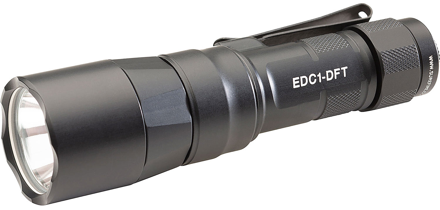 SureFire EDC1-DFT Black High-Candela Compact Dual Fuel Everyday Carry Flashlight 650 Lumens