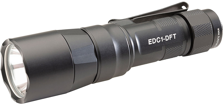 SureFire EDC1-DFT Black High-Candela Compact Dual Fuel Everyday Carry Flashlight 650 Lumens